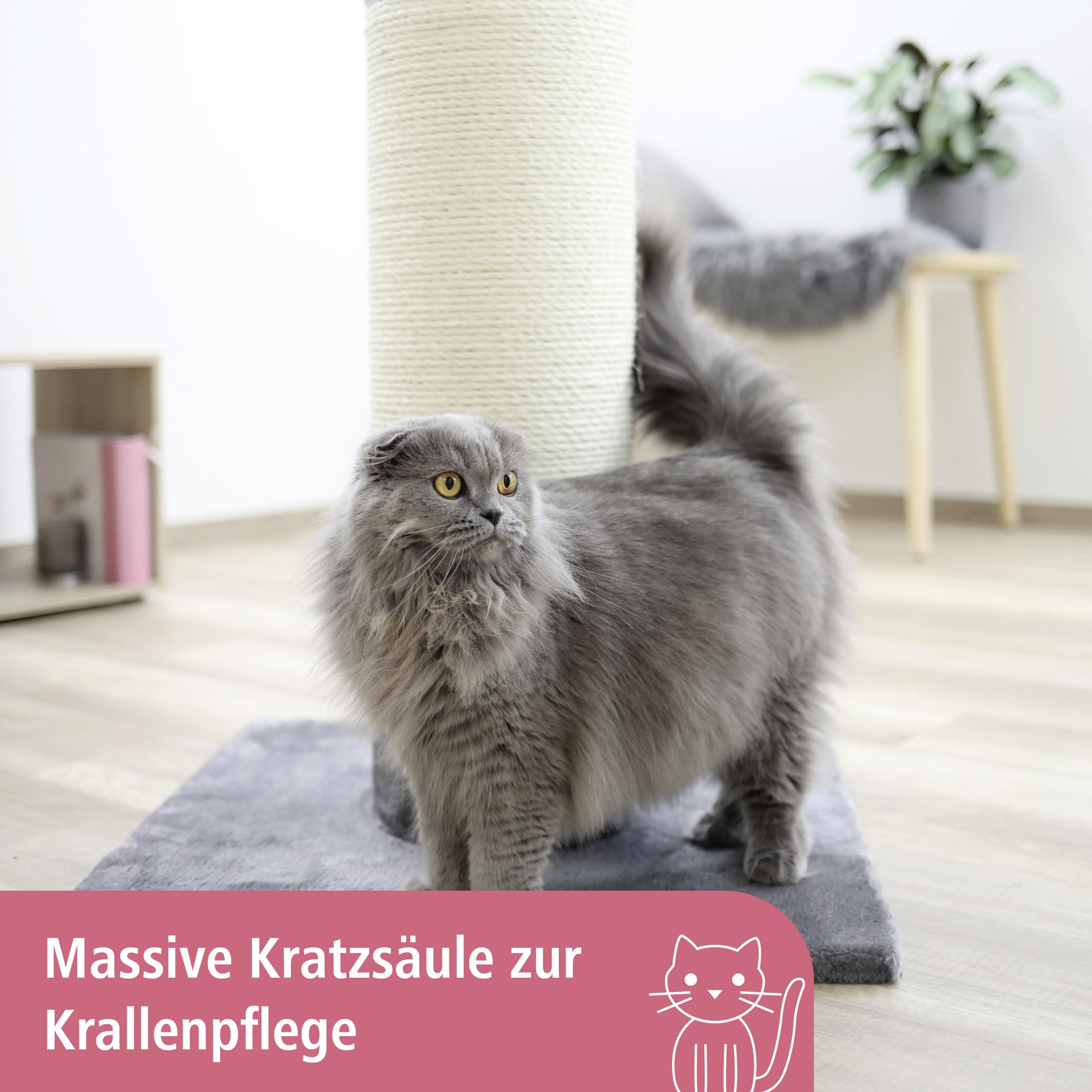 Kerbl Opal Ultra Scratching Post, 60 x 60 x 82 cm, Grey