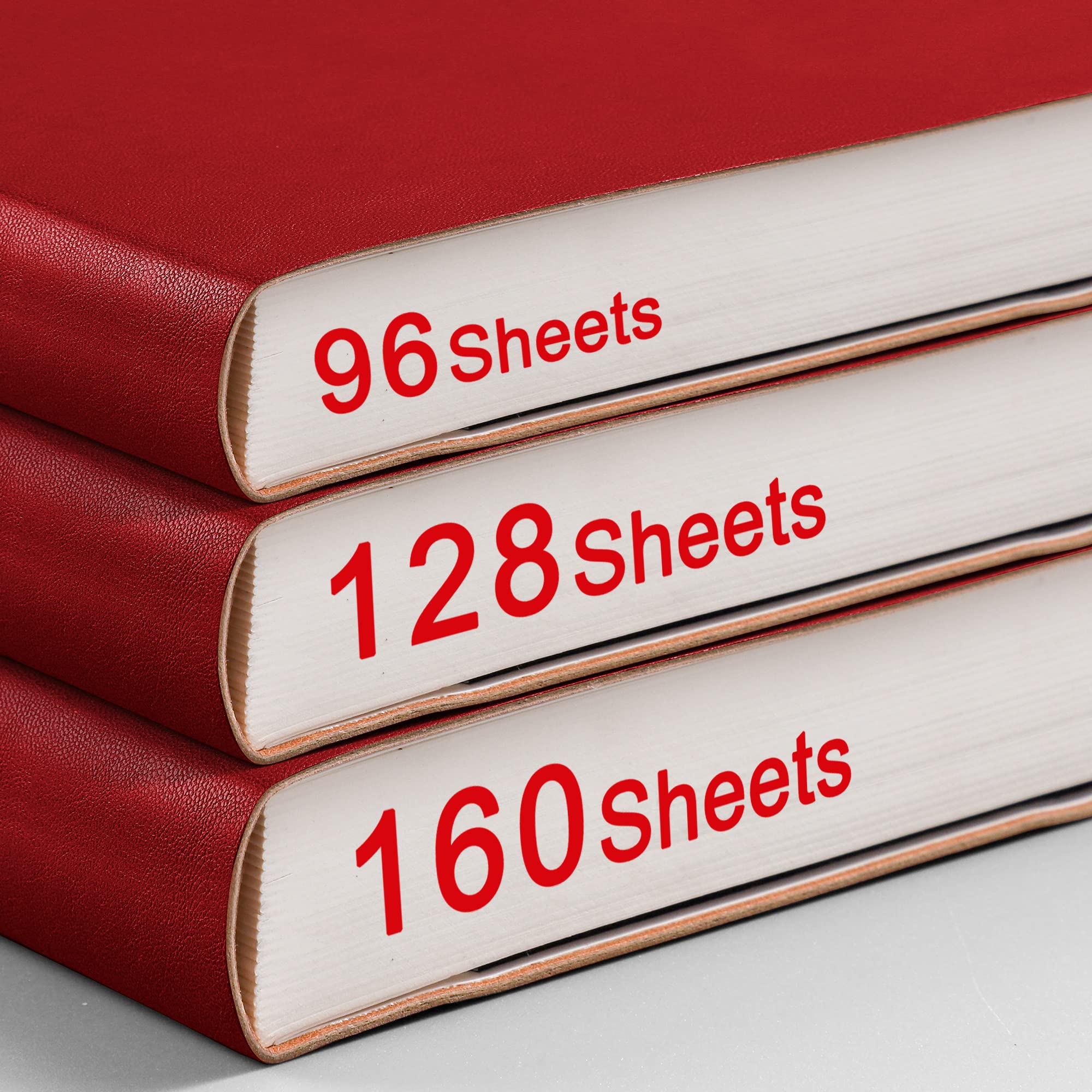 RETTACY Lined Journal Notebook - A5 Note Book Hardcover Thick Notepad 320 Numbered Pages for Writing,100gsm Lined Paper, Leather Hardcover, for Women Men Work Office School,14.5 x 21cm - Black