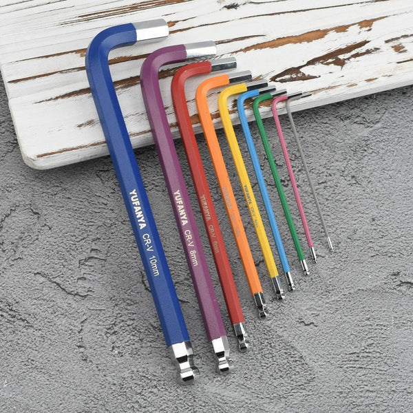 18PCS Allen Key Set,Metric Ball End Allen Hex Key Set and Torx/Star Key Set with Colour Coding,Sizes T10-T50,1.5mm-10mm for Furniture Assembly,Bike,Motorcycle Maintenance,Household DIY,Case Package