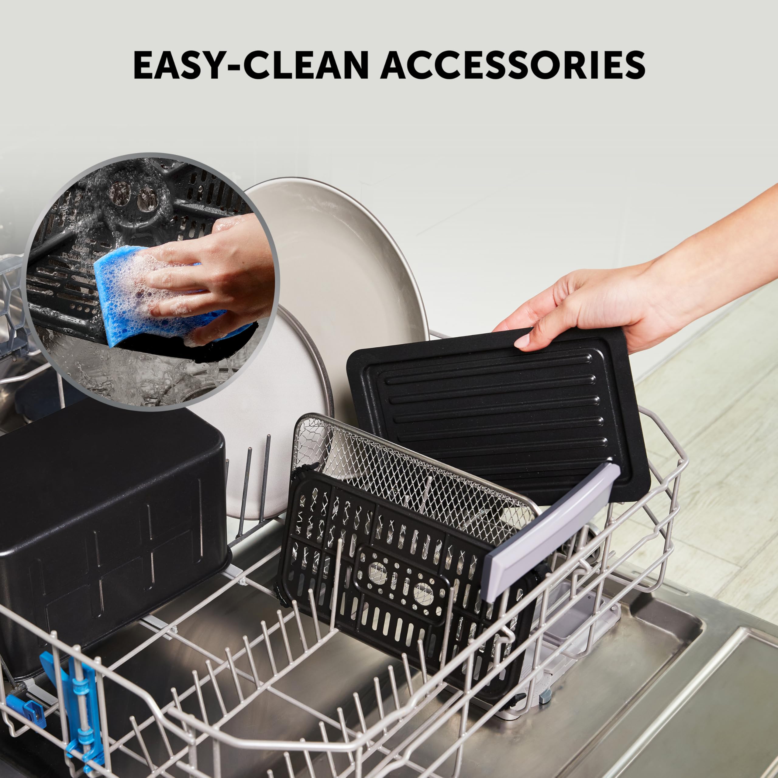 Breville Halo Flexi Air Fryer & Large Mesh Tray | Digital Dual Air Fryer Oven | 11L: Serves 10+ | Fry, Bake, Grill, Roast & Reheat | 2400 W | Save £65 a Year on Energy Bills* | Black [VDF138]