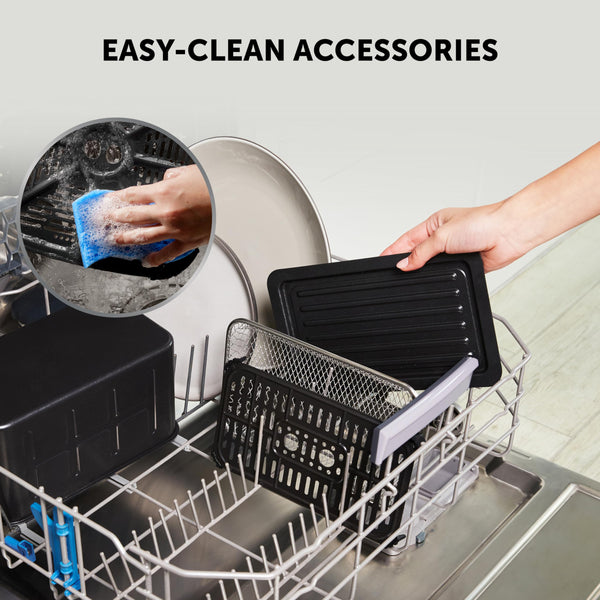 Breville Halo Flexi Air Fryer & Large Mesh Tray | Digital Dual Air Fryer Oven | 11L: Serves 10+ | Fry, Bake, Grill, Roast & Reheat | 2400 W | Save £65 a Year on Energy Bills* | Black [VDF138]