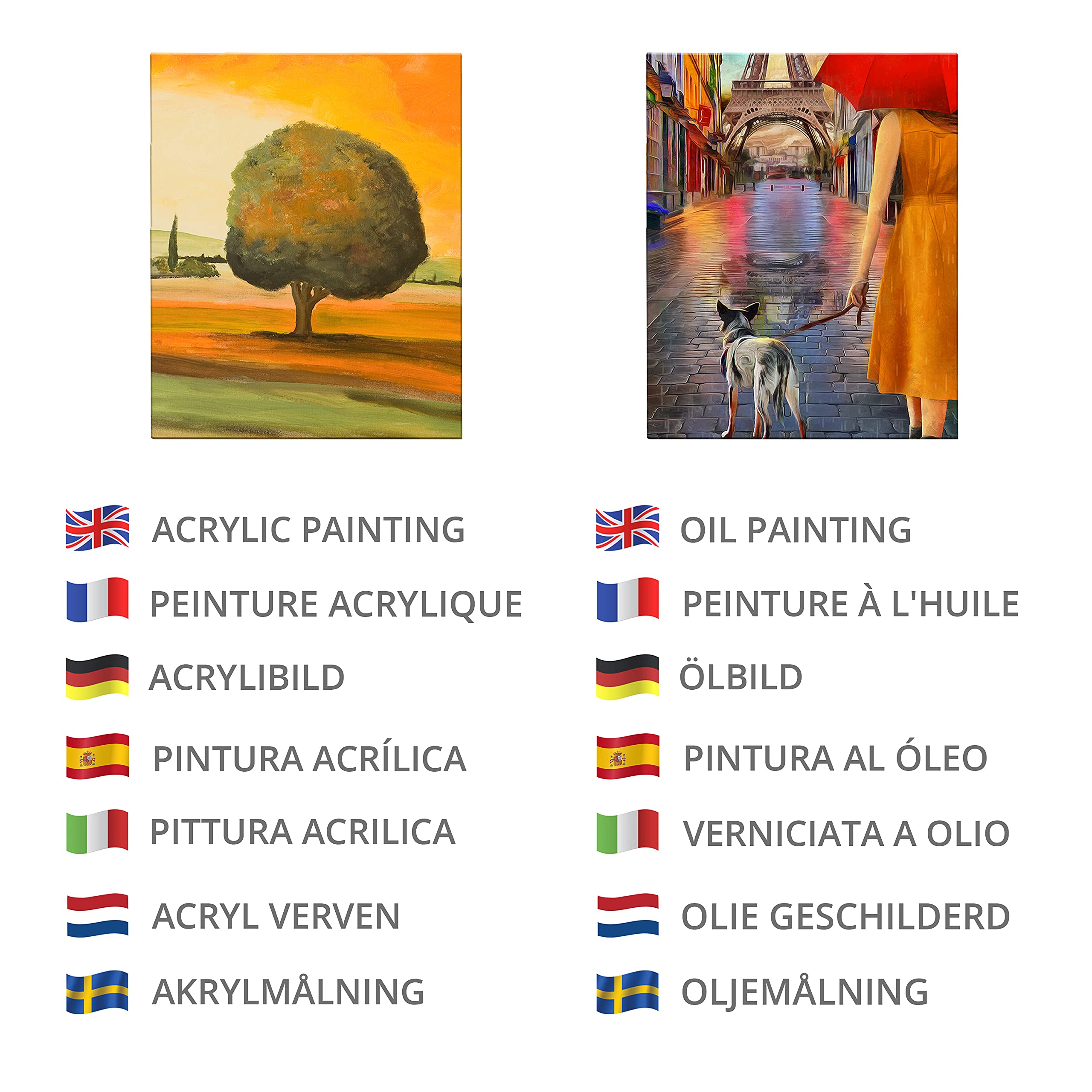 Kurtzy 3 Pack Blank Canvas - 60 x 90cm (24 x 36 inches) - Large Pre Stretched Canvas Panels with Wooden Wedges - Suitable for Acrylic and Oil Painting