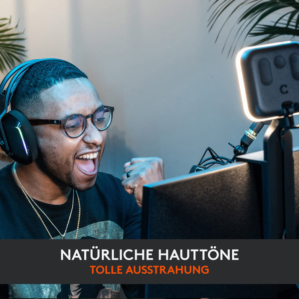 Logitech Brio 500 Full HD Webcam with Auto Light Correction, show Mode, Dual Noise Reduction Mics, Webcam Privacy Cover, Works with Microsoft Teams, Google Meet, Zoom, USB-C Cable, Streaming - White