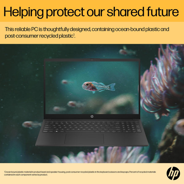 HP 15.6" Laptop | AMD Ryzen 3 7320U Processor | 8 GB RAM | 256 GB SSD | AMD Radeon Graphics | FHD Display | Up to 11hrs 15 mins battery | Win 11 | Dual Speakers | Jet Black | 15-fc0038sa