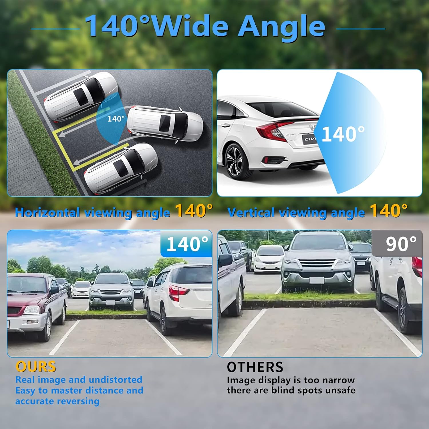 【2025 Upgrade】Reversing Camera Kit AHD 1080P Reverse Camera Kit Rear View Camera with 4.3'' LCD Monitor Reverse Camera for Van,Car,Truck,Pickup,SUV Waterproof Night Vision DIY Parking Guide Lines