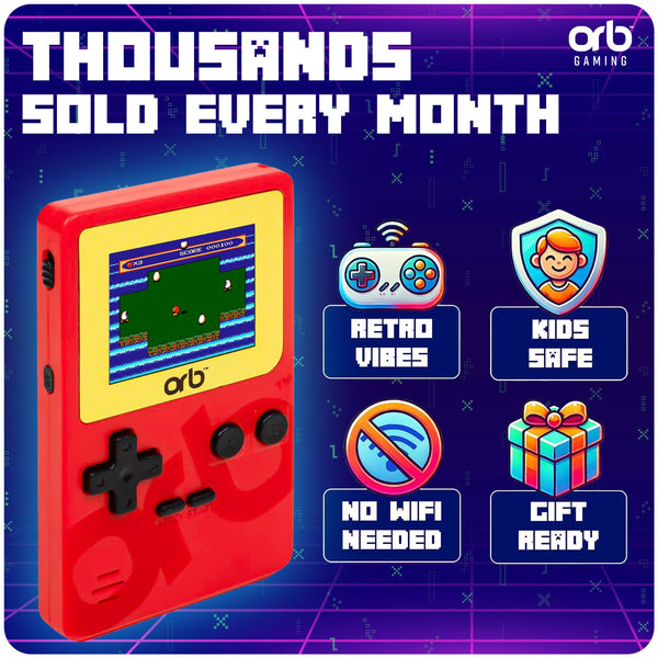 Official Atari Cartridge Handheld Mini Arcade Console with 3 Games - Pong Sports, Asteroids & Missle Command, 2" Colour Screen, Keyring, Retro Gaming Console Gift for Him and Her