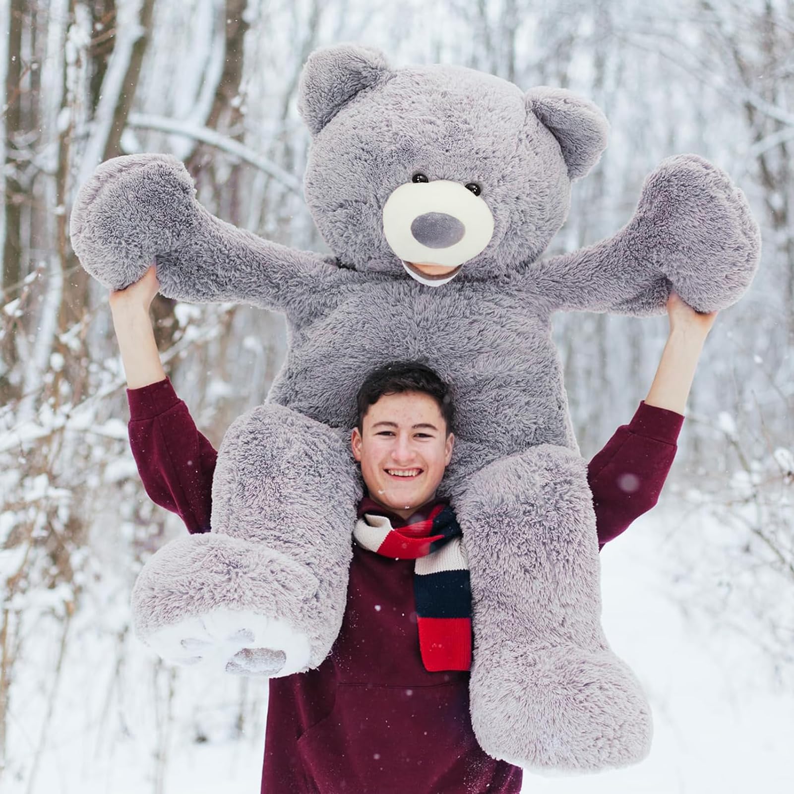 HollyHOME 150cm Giant Teddy Bear Stuffed Animal Large Soft Toys Plush Bear, Light Brown Age 3+