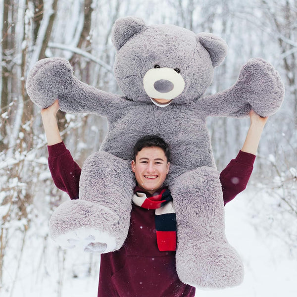 HollyHOME 150cm Giant Teddy Bear Stuffed Animal Large Soft Toys Plush Bear, Light Brown Age 3+