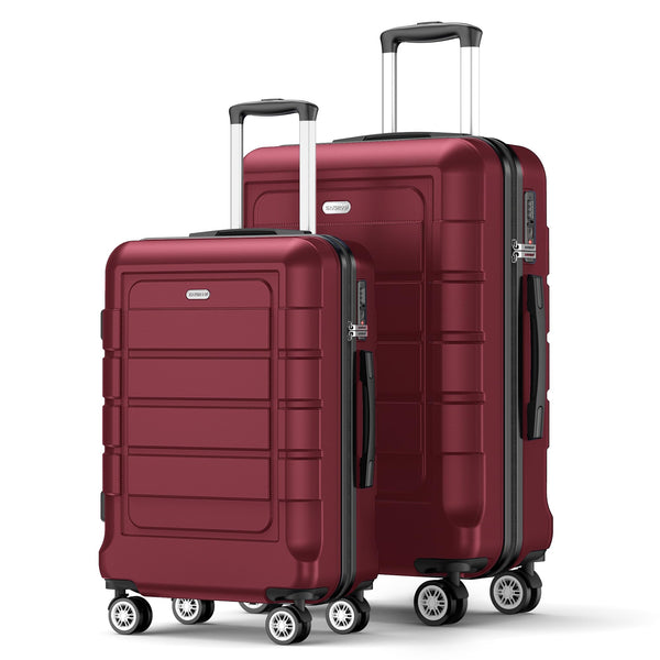 SHOWKOO Suitcase Large 28-Inch Expandable PC+ABS Hard Shell Travel Luggage Lightweight Durable High Capacity with Double Spinner Wheels TSA Lock, 28" Green