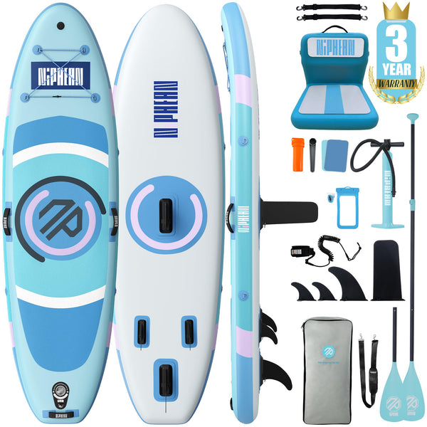 Niphean Inflatable Paddle Board with Stable Wing and Durable SUP Accessories, 10' Stand up Paddle Boards for Adults & Youth, Idea for Stand up Paddleboarding Beginner, Versatile Yoga Paddle Board