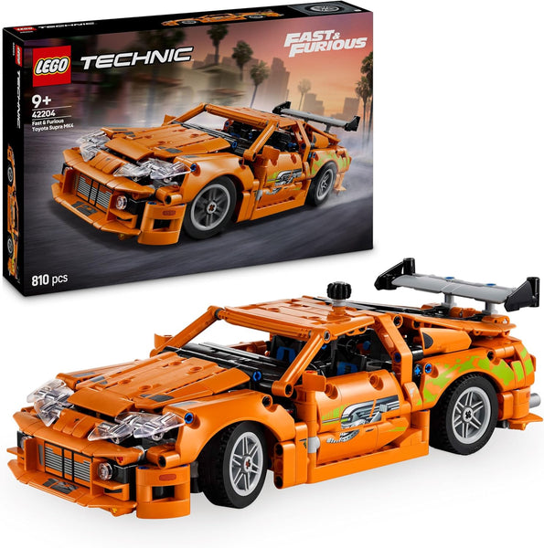LEGO Technic Fast and Furious Toyota Supra MK4 Toy Car - 6 Cylinder Engine & Opening Doors - Model Kits for 9+ Years Old Boys & Girls or Adult Motorsport Fans - Birthday Gift Idea - 42204