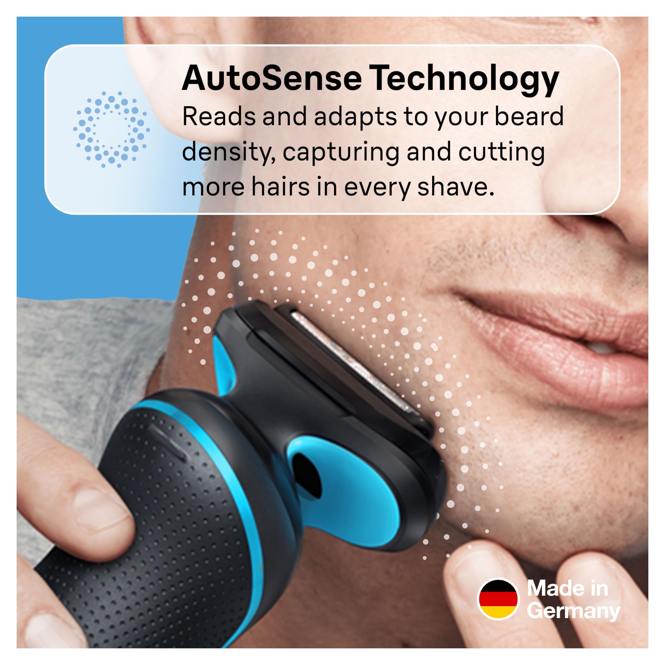 Braun Series 5 Electric Shaver, Up to 50 min, 4in1 SmartCare Center, +1 Attachment, Cordless, Wet & Dry Razor for Men, 100% Waterproof, 52-N7200CC, Black