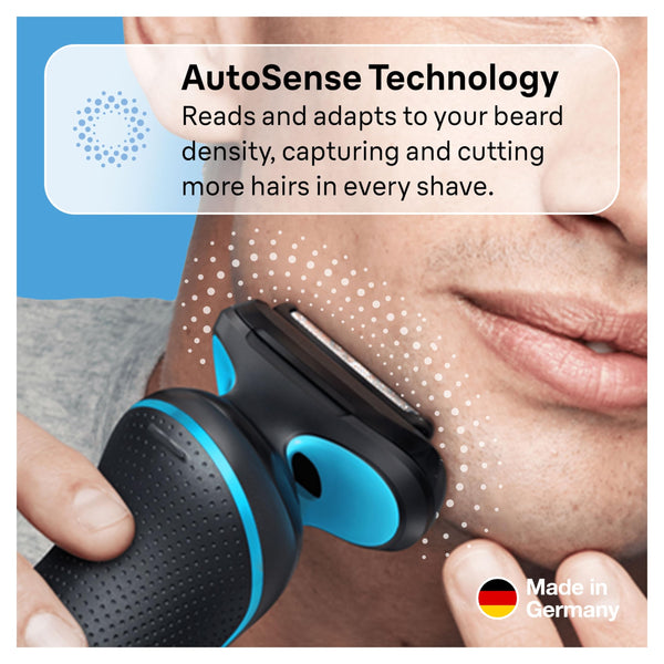 Braun Series 5 Electric Shaver, Up to 50 min, 4in1 SmartCare Center, +1 Attachment, Cordless, Wet & Dry Razor for Men, 100% Waterproof, 52-N7200CC, Black