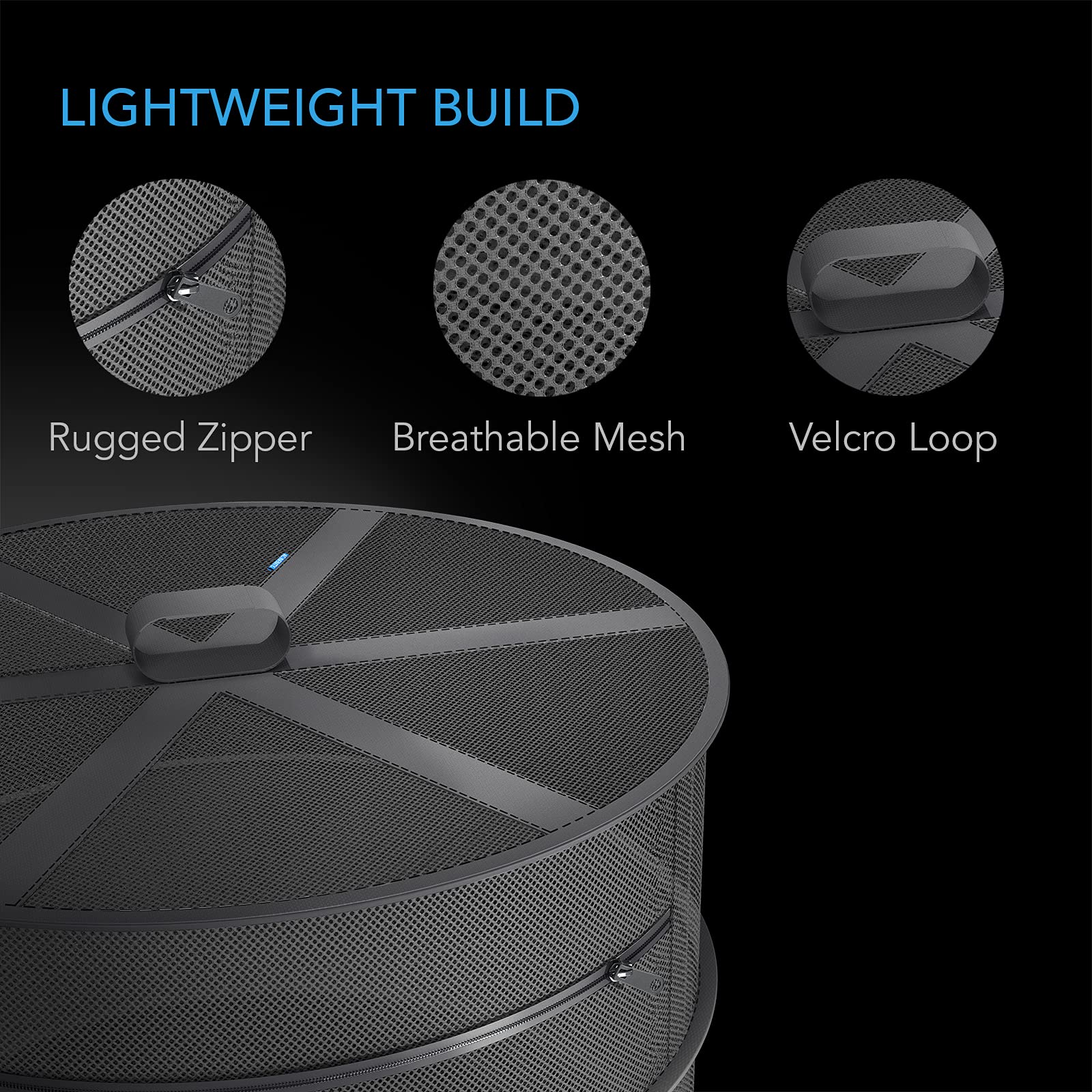 AC Infinity Herb Drying Rack, 8-Layer Hanging Mesh Net for Plants, Seeds, and Buds, 24" Diameter Fit in Grow Tents Closets Hydroponics