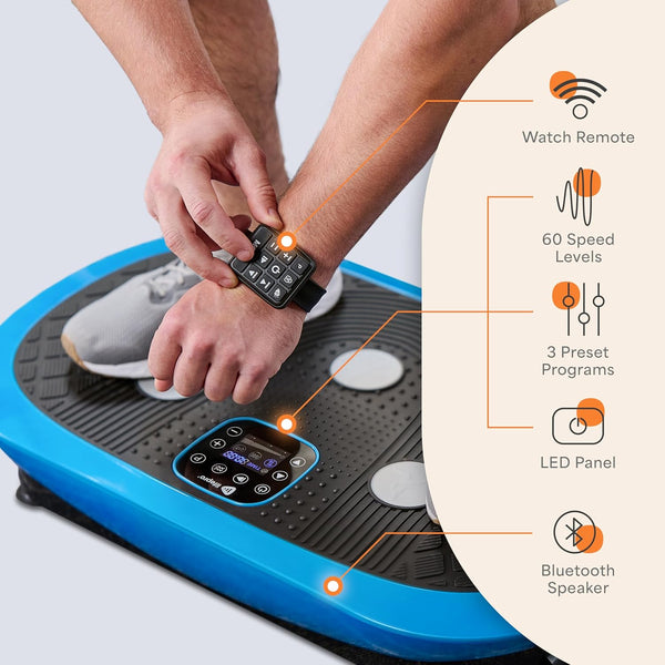 LifePro Rumblex Plus 4D Vibration Plate Exercise Machine – Triple Motor Oscillation, Linear, Pulsation | Vibrating Plate Exercise Machine for Weight Loss & Toning