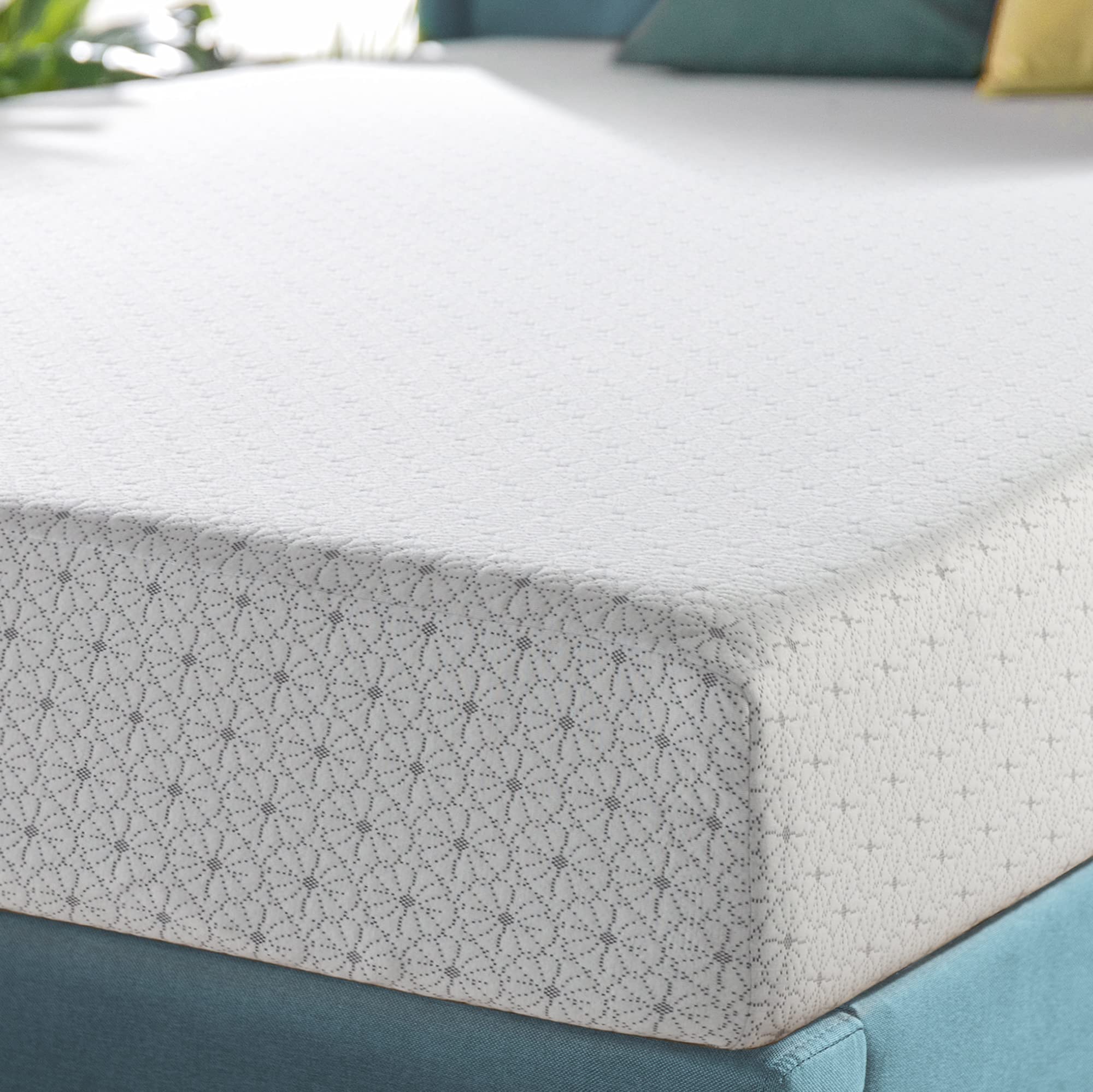 ZINUS Single Mattress - Memory Foam - 90x190cm/3x6ft - Height 13cm/5in - Medium Firmness - Orthopaedic Support with Comfort foam - Green tea Designed in UK standards
