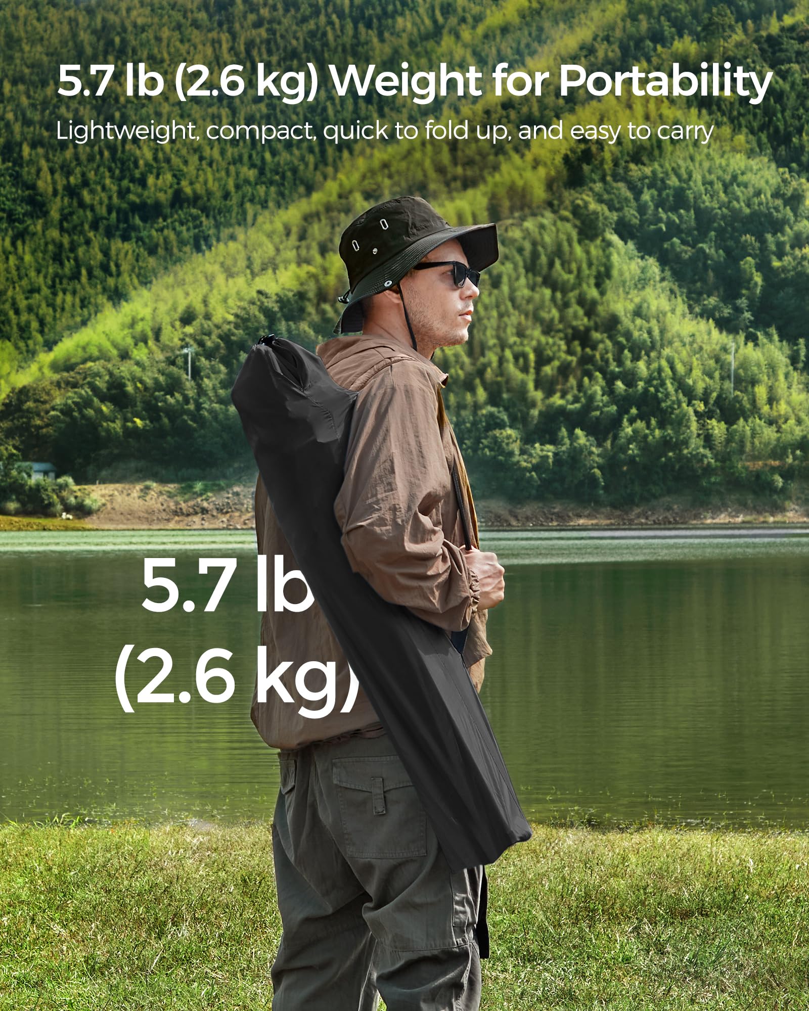 SONGMICS Set of 2 Folding Chairs, Camping Chairs, Comfortable Heavy Duty Structure, Max. Load 150 kg, with Drink Holder, Outdoor Chair