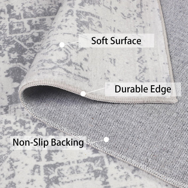 Famibay Hallway Runner 60x300cm Runner Rugs Non Slip Extra Long Carpet Runners Kitchen Rugs Washable Hall Runner Carpet Floor Mat for Hallway Entryway