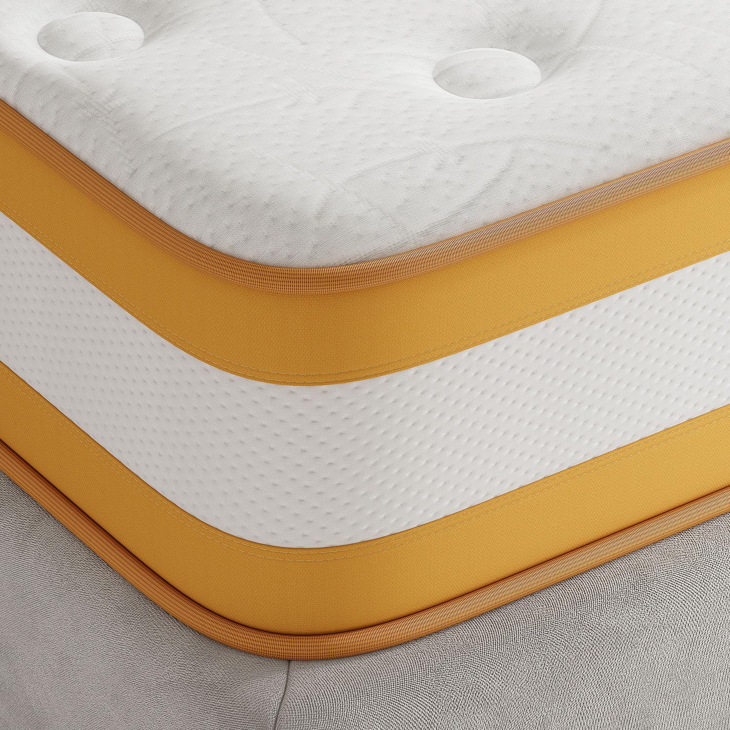 Double Mattresses 10 Inch Hybrid Memory Foam Mattress 4FT6, 7 Zone Orthopedic Double Mattress, Pocket Spring Medium Firm Breathable Soft Fabric, with Motion Isolation, with OEKO TEX(135x190x25cm)