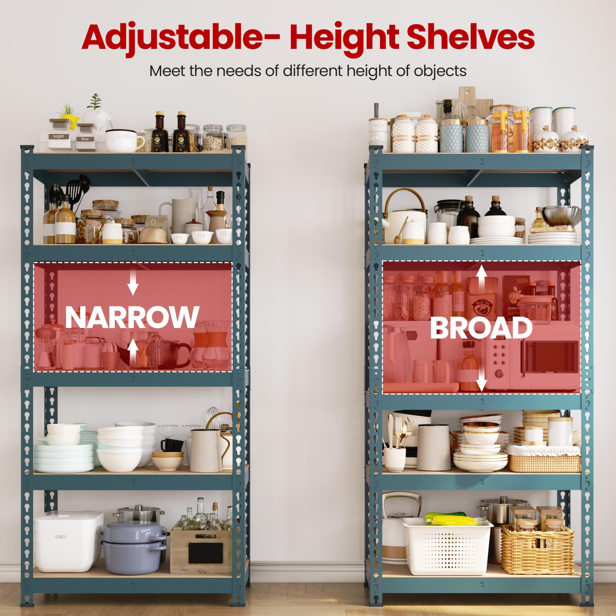 Yaheetech 5 Tier Garage Shelving Units, Heavy Duty Racking shelves, 150KG Per Shelf/750KG Capacity, 70cmx30cmx150cm（LxWxH,Dark Gray