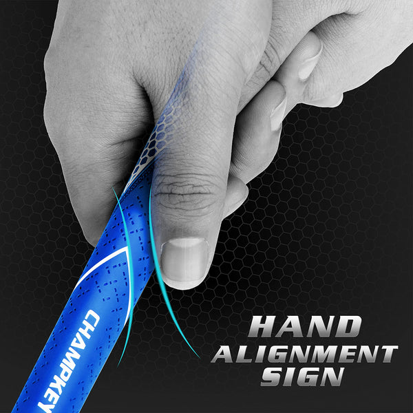 CHAMPKEY Premium Rubber Golf Grips 13 Pack | High Traction and Feedback Rubber Golf Club Grips - All Repair Kits (Blue&White, Midsize)