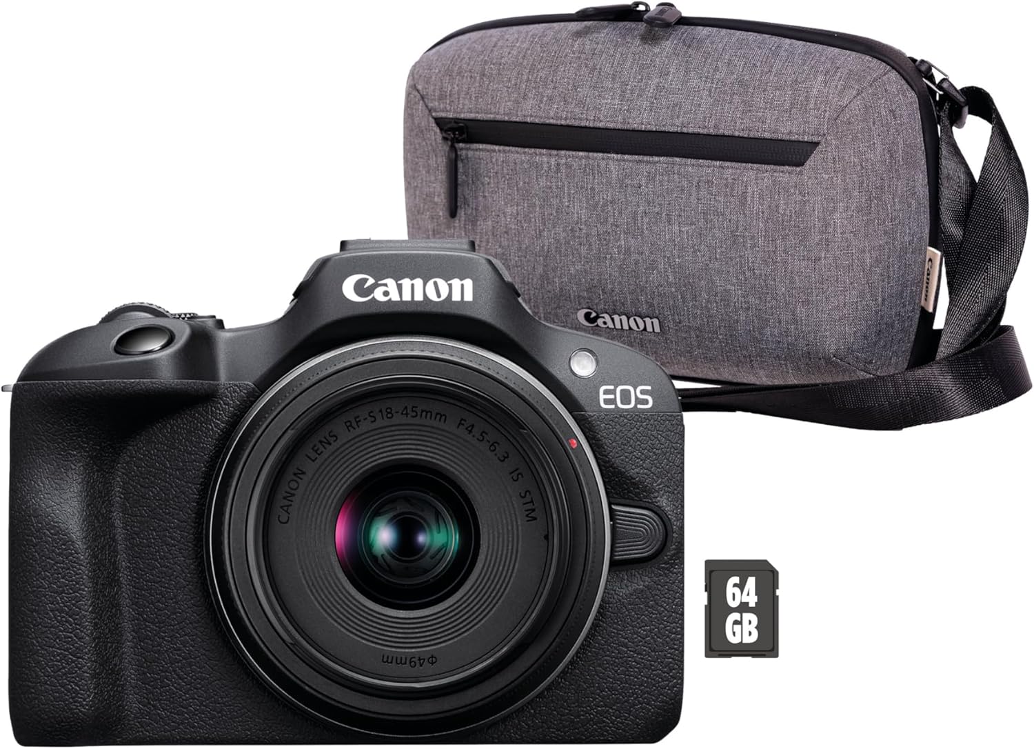 Canon EOS R100 - Compact Mirrorless Digital Camera - 24.1 MP, 4K Resolution - Dual Pixel CMOS AF, DIGIC 8 Processor - 6.5 FPS Continuous Shooting - Face & Eye Detection, Bluetooth, Wi-Fi, GPS