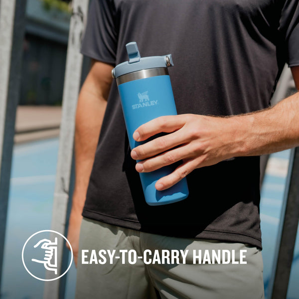 Stanley Flip Straw Tumbler 1.0 Water Bottle With Straw 0.89L - Keeps Cold For 12+ Hours - Easy To Carry - Dishwasher Safe - Stainless Steel Thermal Flask - BPA-Free Travel Mug - Navy