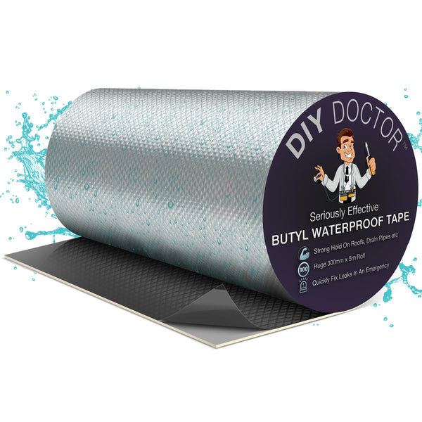 DIY Doctor Waterproof Tape for Leaks - Butyl Roof Sealant Tape - Outdoor Waterproof Repair Tape with Aluminium Foil – 50mm x 5m
