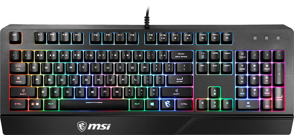 MSI Vigor GK71 Sonic Mechanical Gaming Keyboard (UK Layout) - MSI Sonic Red Switches (Linear), Ergonomic Keycaps, Anti-slip Base, Per-key RGB Mystic Light, USB 2.0 - Full-Sized
