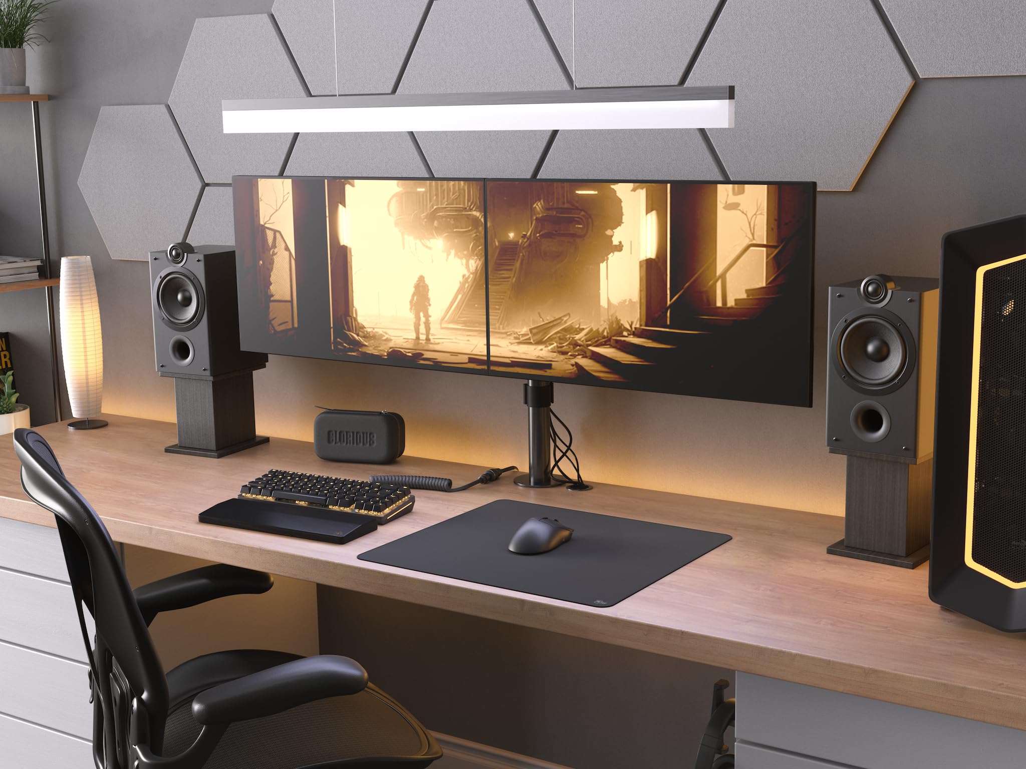 Glorious Gaming Model D Wired Gaming Mouse - 68g Superlight Honeycomb Design, RGB, Ergonomic, Pixart 3360 Sensor, Omron Switches, PTFE Feet, 6 Buttons - Glossy Black