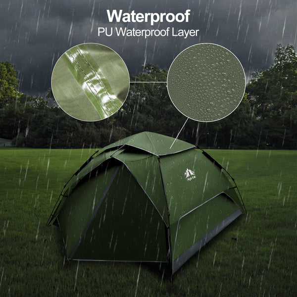 Night Cat Pop Up Tent for 3 4 Man: Waterproof Camping Tent Easy Set Up for Family Festival Camping Picnic in Garden Backyard Park