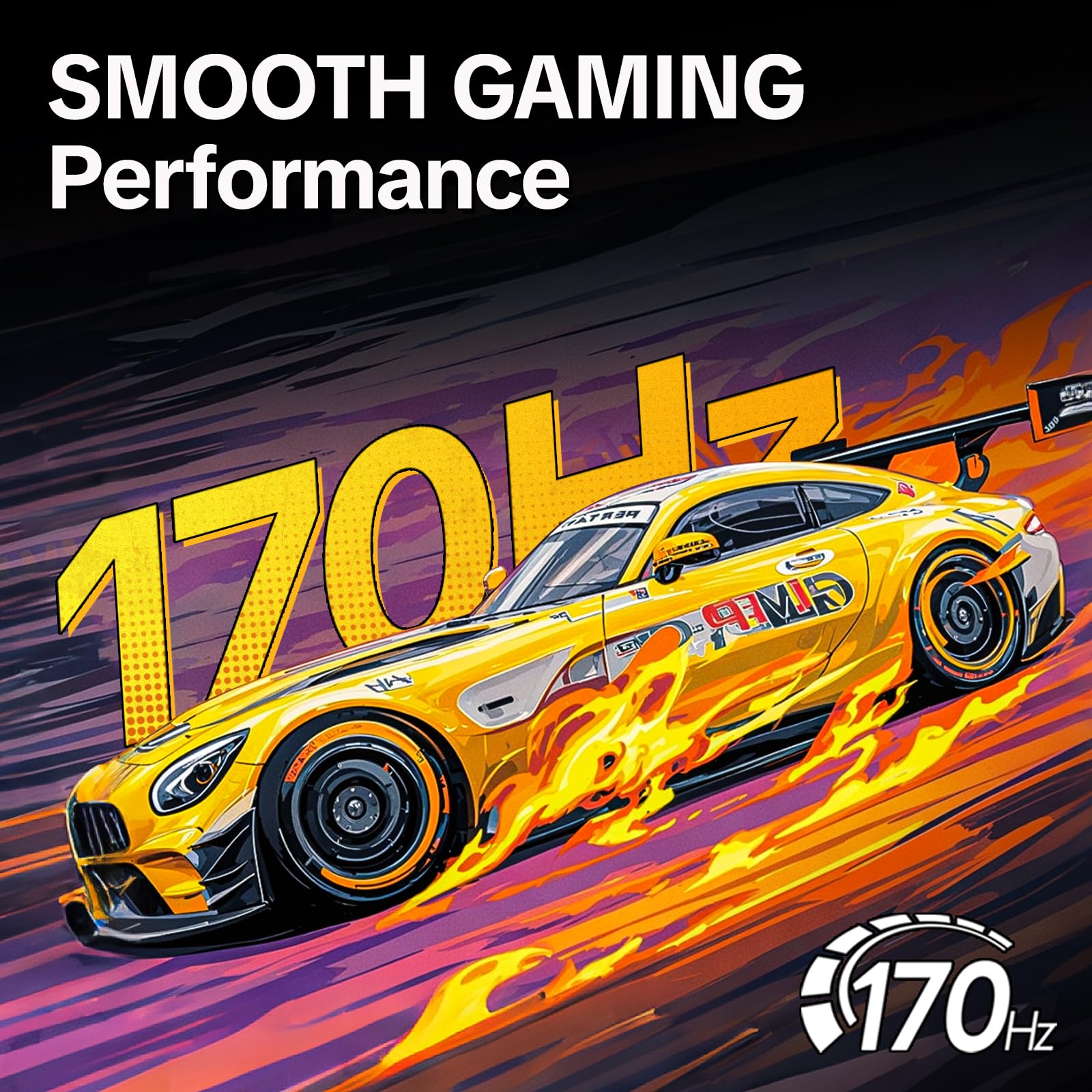 KOORUI 32 inch Curved Gaming Monitor,1440p(2560x1440),170Hz.1ms, 2K, QHD,VA 1500R, HDR10,Adaptive Sync, VESA & Eye Care Ultra-Thin Support DP/HDMI