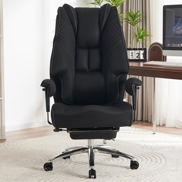 EXCEBET Ergonomic Office Chair – High Back PU Leather Executive Desk Chair with Adjustable Armrests, Swivel Computer Chair for Home/Office, Heavy Duty Support up to 400 lbs