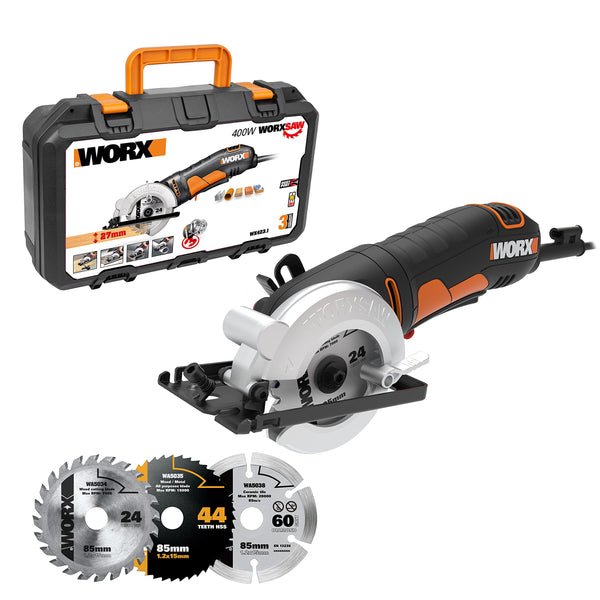 WORX WX439 500W 120mm Black and Orange Worx Saw Compact Circular Saw