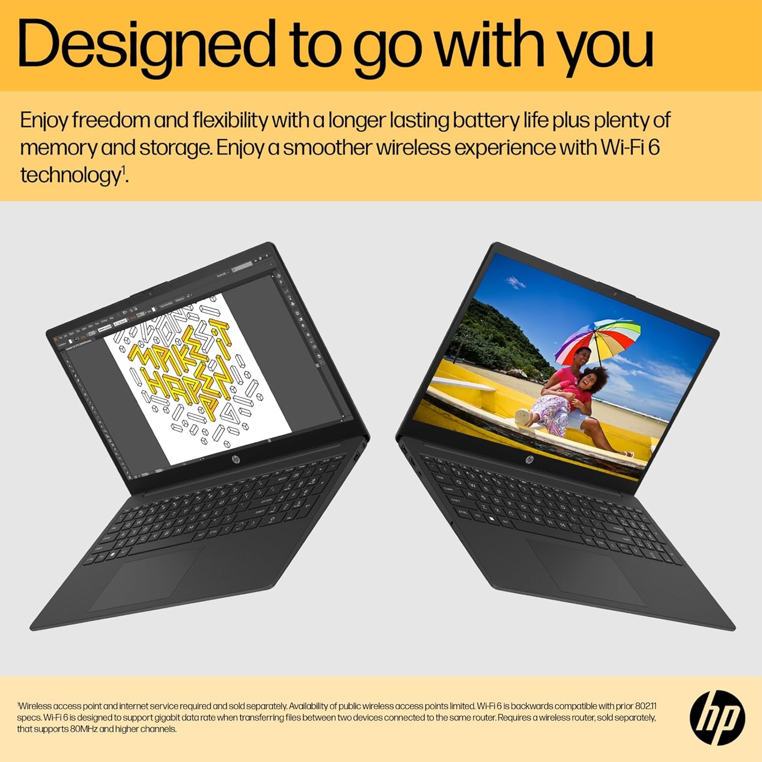 HP 15.6" Laptop | AMD Ryzen 5 7520U Processor | 16 GB RAM | 512 GB SSD | AMD Radeon Graphics | FHD Display | Up to 11hrs 15 mins battery | Win 11 | Dual Speakers | Jet Black | 15-fc0042sa