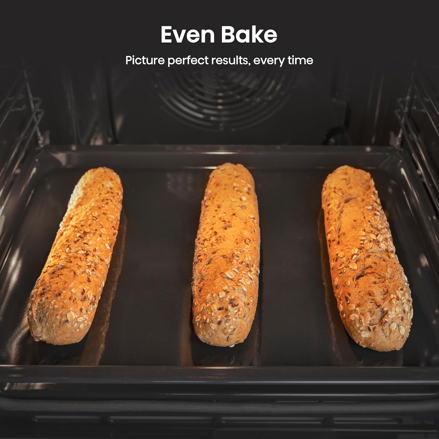 Hisense HDUKC60B 60cm Electric Cooker with Ceramic Hob-Black, A Rated Double Oven 50L/80L [Energy Class A]