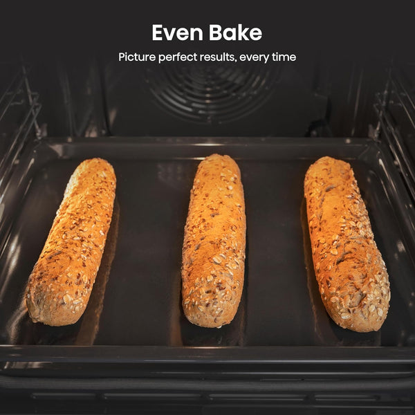 Hisense HDUKC60B 60cm Electric Cooker with Ceramic Hob-Black, A Rated Double Oven 50L/80L [Energy Class A]