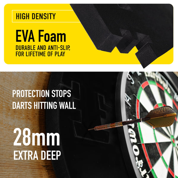 Harrows Dart Board Surround Ring I Dartboard Surround 4pcs I Easy Assembly Dart Surround I Wall Protector Extra 720mm Protection I Double Side for