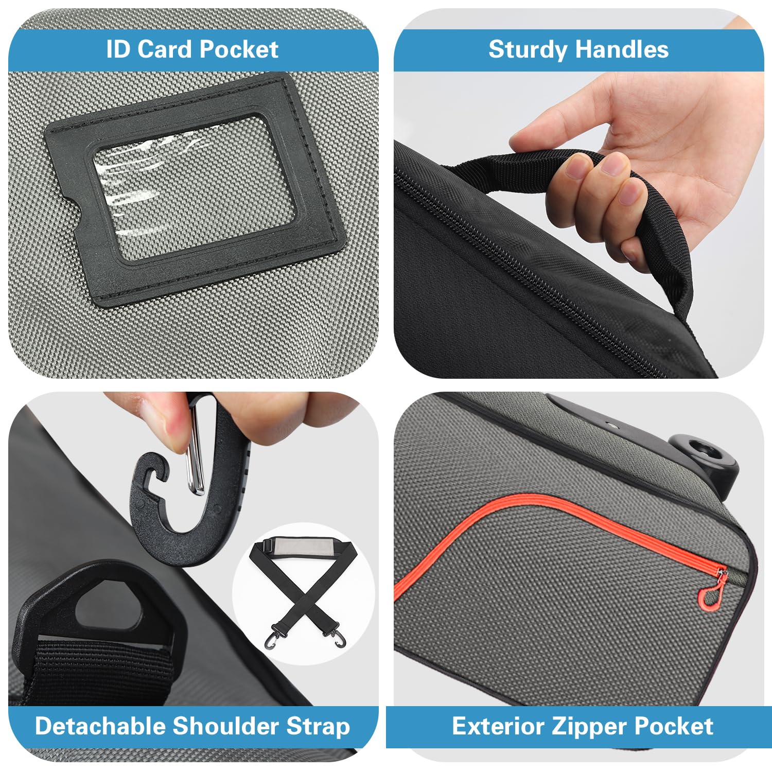 DAUSROOB Snowboard Bag with Wheels Premium 1680D- Oxford Padded Ski Bag Waterproof Travel Bag for Flying, All-Terrain Ski Snowboardbag(164cm)