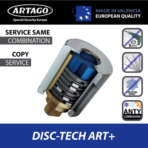 Artago 69T150 Maximum Anti-Theft Chain Lock Double Function Sold Secure Gold and SRA Approved, ø15 150cm, Neutral, 150 cm