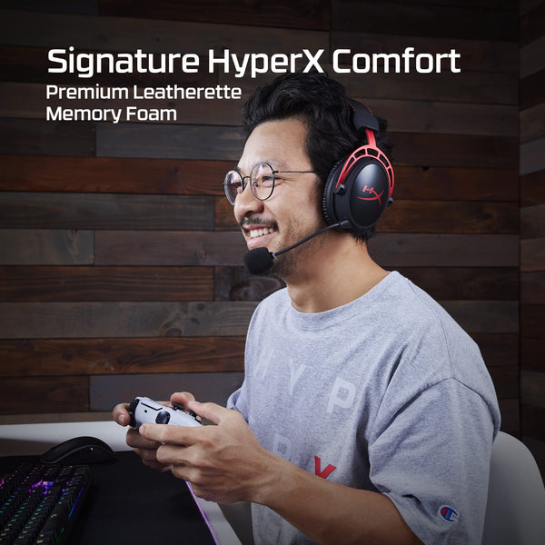 HyperX Cloud Alpha Wireless - Gaming Headset for PC, 300-hour battery life, DTS Headphone:X Spatial Audio, Memory foam, Dual Chamber Drivers, Noise-cancelling mic, Durable aluminium frame