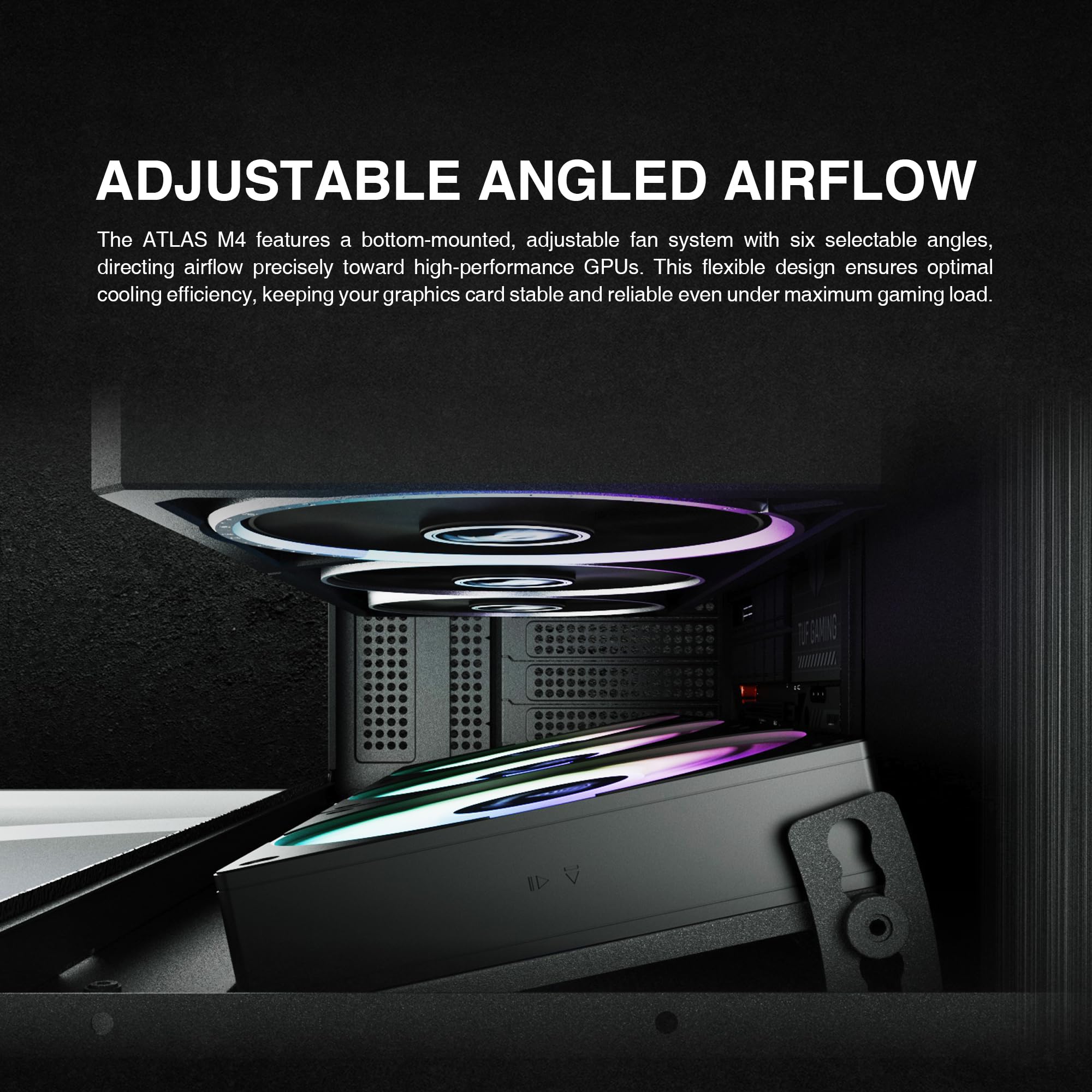 GAMDIAS PC Case, ATX Gaming Mid Tower, No-Hub, Real-time Monitor, Seamless Tempered Glass, Pre-install 3 x 120 mm ARGB PWM Fans, Side Vents Perforated, Black