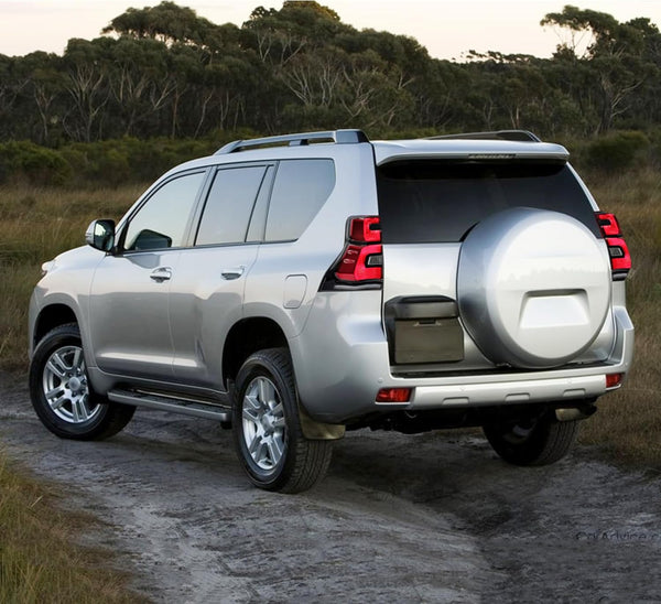 VLAND Motor LED Rear Lights compatible with Land Cruiser Prado J150 / GX460 2010-2017, w/Amber Sequential Indicator, Driver & Passenger Side - Smoked