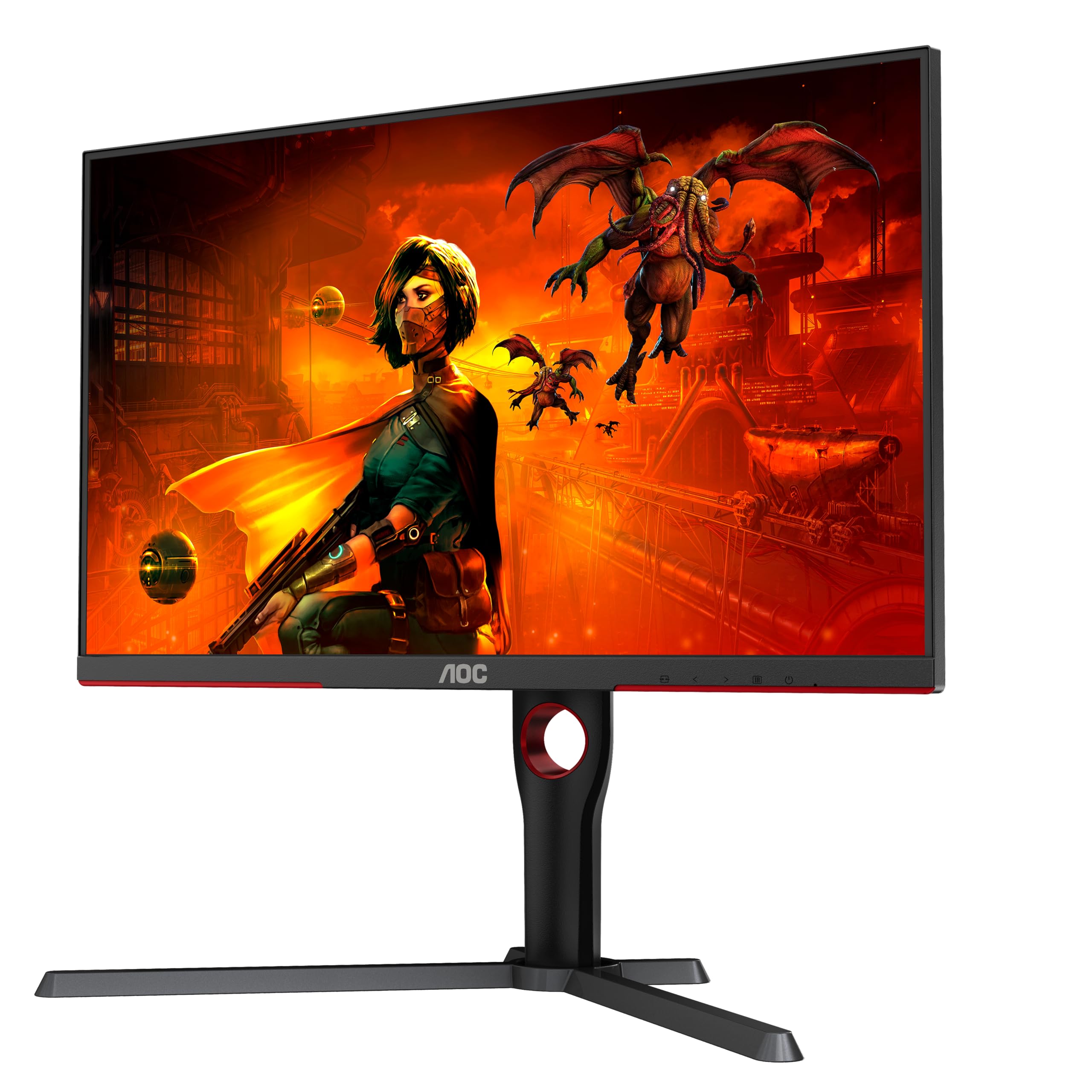 AOC Gaming 25G3ZM/BK - 24.5" 240Hz FHD Monitor, 0.5ms MPRT, FreeSync Premium (1920x1080, HDMI 2.0 x 2, DisplayPort 1.2 x 1, Headphone out (3.5mm)) black/red