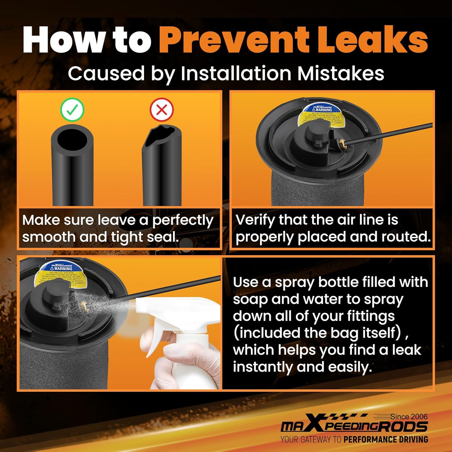 maXpeedingrods Pair Rear Air Suspension Spring Bags for BMW 5 Series E60 E61 37126765602 37126765603