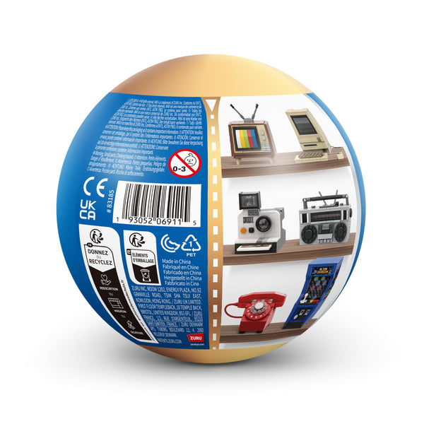 ZURU MAX Premium Retro Building Bricks (Cassette Radio) – Collectible Minis, Novelty Unboxing Toy for Kids, Creative Play Sets