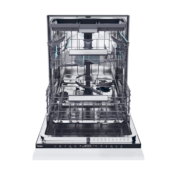 Haier XI1C3TB2FB-80 I-Pro Shine Series 4 Integrated Dishwasher, 11 place Setting, Black Bezel, C Rated