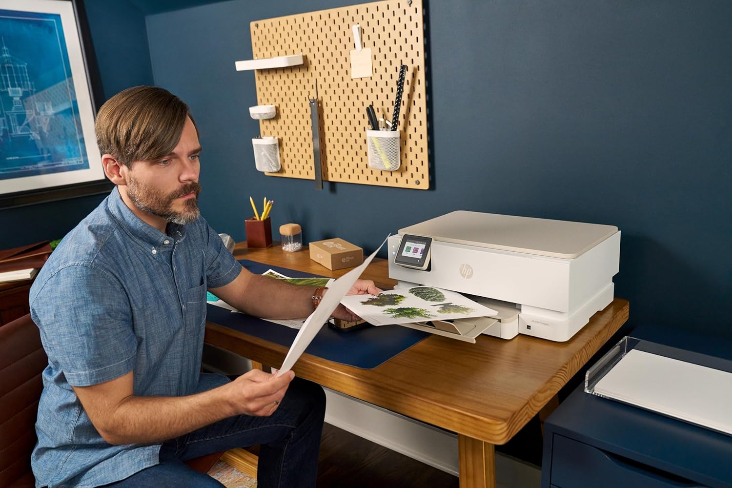 HP ENVY Inspire 7220e All-in-One Wireless Colour Printer | 5 months free Instant Ink limited time only | White | 2-sided printing | Touchscreen | Self-healing Wi-Fi