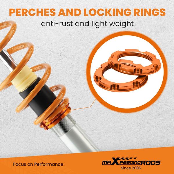 maXpeedingrods Coilovers for Jetta MK5/Golf MK5 MK6/Beetle 2012-2014/Touran 2004-2015/Scirooco 2008-2017