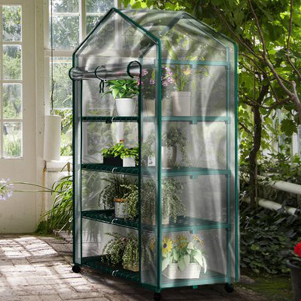 Home-Complete HC-4201 Mini Greenhouse-4-Tier Indoor Outdoor Sturdy Portable Shelves-Grow Plants, Seedlings, Herbs, or Flowers In Any Season-Gardening
